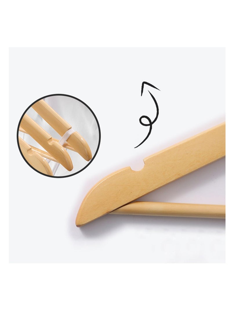 ECVV - 3-Piece Plastic Suit Hangers Smooth Finish Solid Plastic Coat Hanger with Non Slip Pants Bar, Swivel Hook and Precisely Cut Notches for Camisole Brown 3 PIECES - Image 1