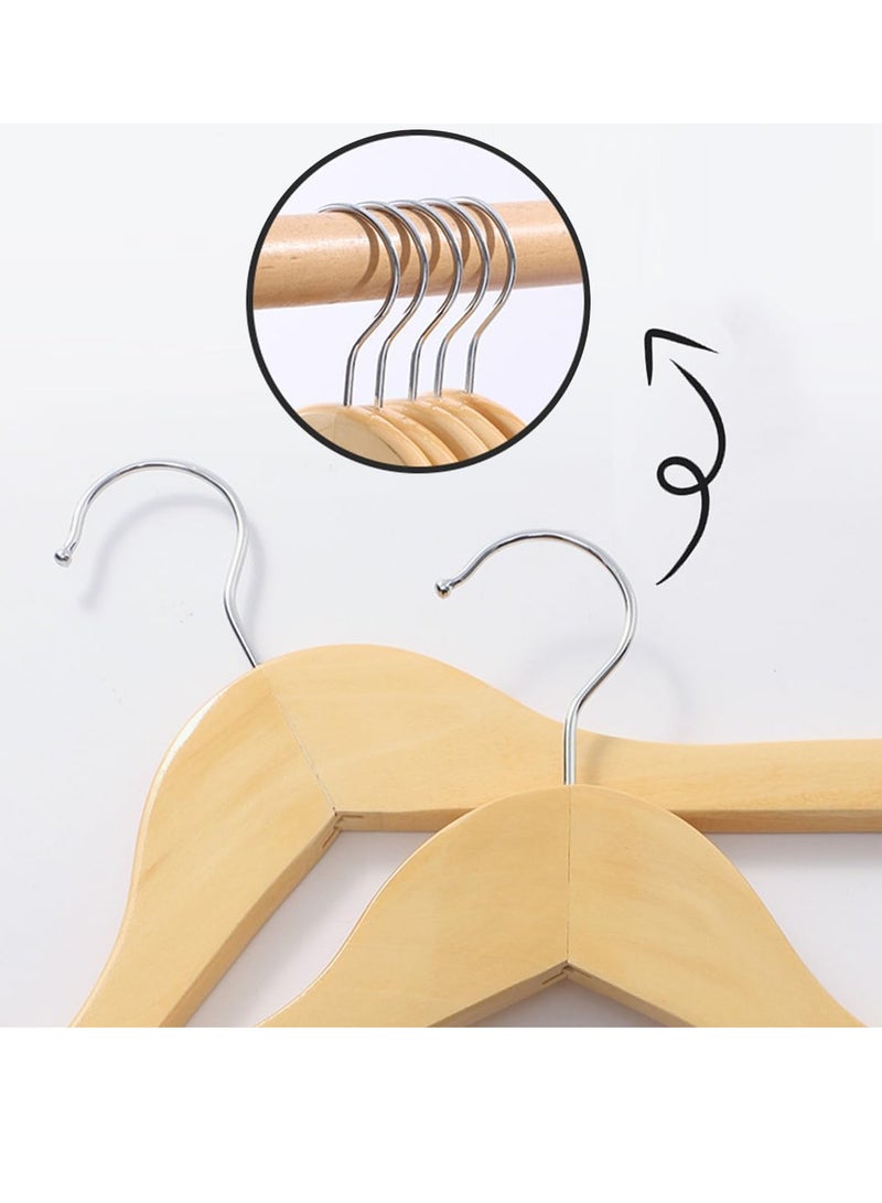 ECVV - 3-Piece Plastic Suit Hangers Smooth Finish Solid Plastic Coat Hanger with Non Slip Pants Bar, Swivel Hook and Precisely Cut Notches for Camisole Brown 3 PIECES - Image 1