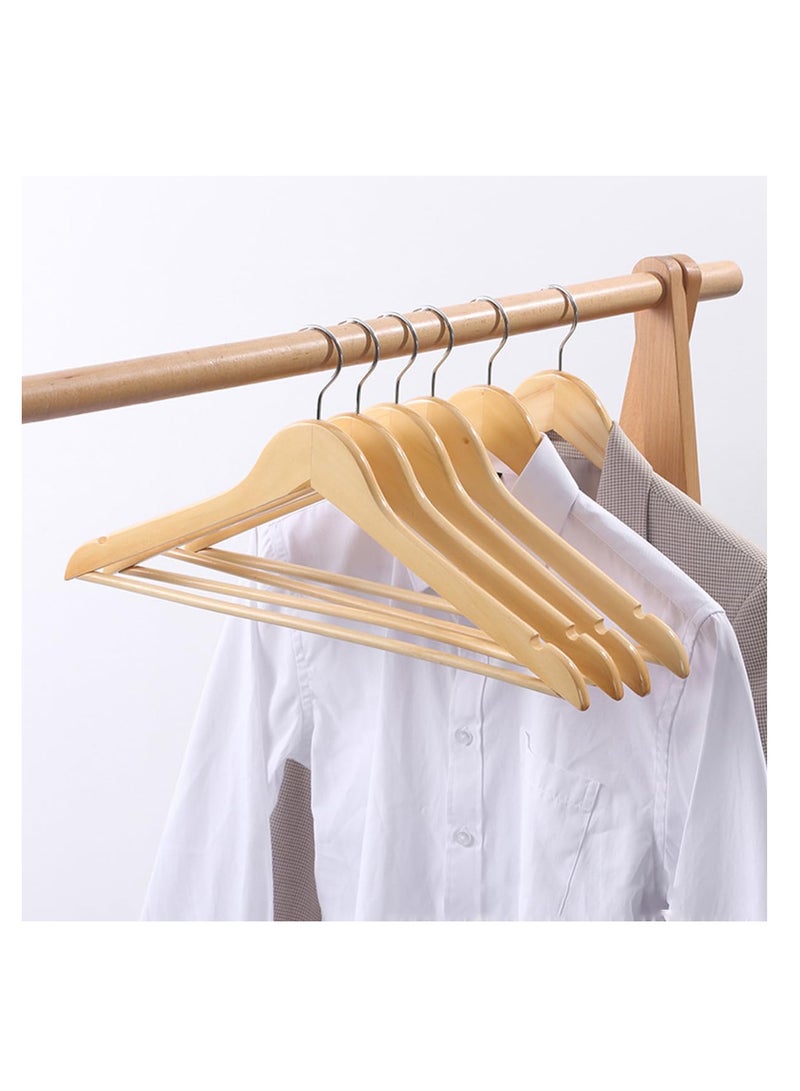 ECVV - 3-Piece Plastic Suit Hangers Smooth Finish Solid Plastic Coat Hanger with Non Slip Pants Bar, Swivel Hook and Precisely Cut Notches for Camisole Brown 3 PIECES - Image 1