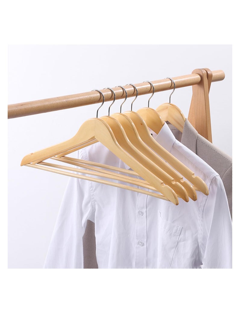 ECVV - 3-Piece Plastic Suit Hangers Smooth Finish Solid Plastic Coat Hanger with Non Slip Pants Bar, Swivel Hook and Precisely Cut Notches for Camisole Brown 3 PIECES - Image 1