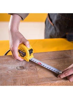 إي سي في في Steel Measuring Tape Metric Scale Ruler Easy To Read Retractable Tape Measure With Smooth Sliding Tape Blade (5M*25Mm) Yellow  - Image 3