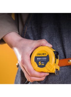 إي سي في في Steel Measuring Tape Metric Scale Ruler Easy To Read Retractable Tape Measure With Smooth Sliding Tape Blade (5M*25Mm) Yellow  - Image 5