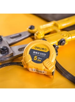 إي سي في في Steel Measuring Tape Metric Scale Ruler Easy To Read Retractable Tape Measure With Smooth Sliding Tape Blade (5M*25Mm) Yellow  - Image 4