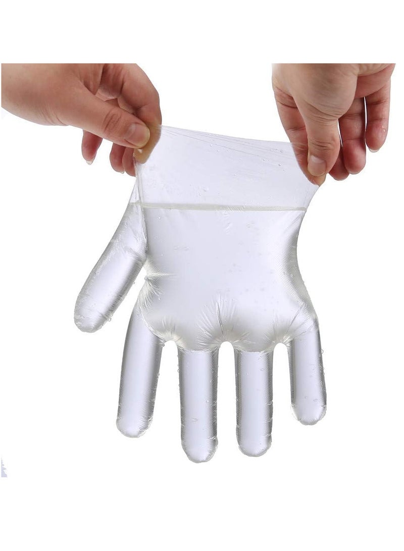إي سي في في ECVV Disposable Gloves Plastic Gloves 100 Counts for Cooking Food Prep Gloves Clear Food Service Gloves Safe Kitchen Gloves for Food Handling Household Cleaning Party Celebration| 1 Pack - Image 2