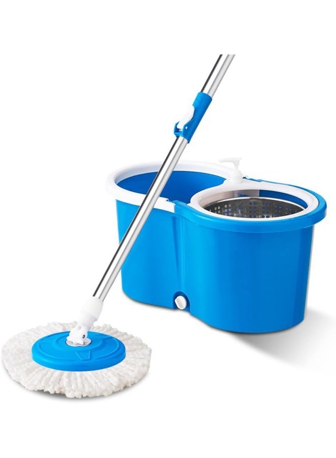 ECVV Spin Mop and Basket Set - Advanced Effortless mop for floor Cleaning with Super Absorbent 360 Microfiber Mop Assorted - Image 1