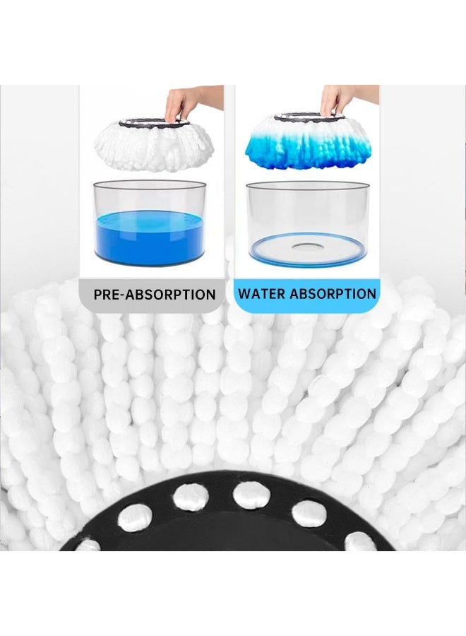ECVV Spin Mop and Basket Set - Advanced Effortless mop for floor Cleaning with Super Absorbent 360 Microfiber Mop Assorted - Image 4