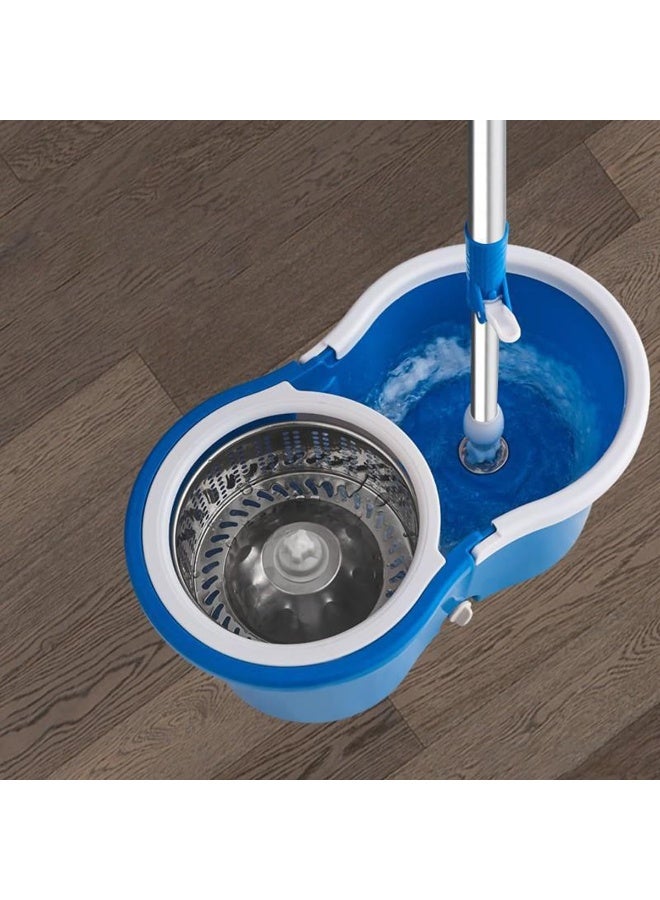 ECVV Spin Mop and Basket Set - Advanced Effortless mop for floor Cleaning with Super Absorbent 360 Microfiber Mop Assorted - Image 2