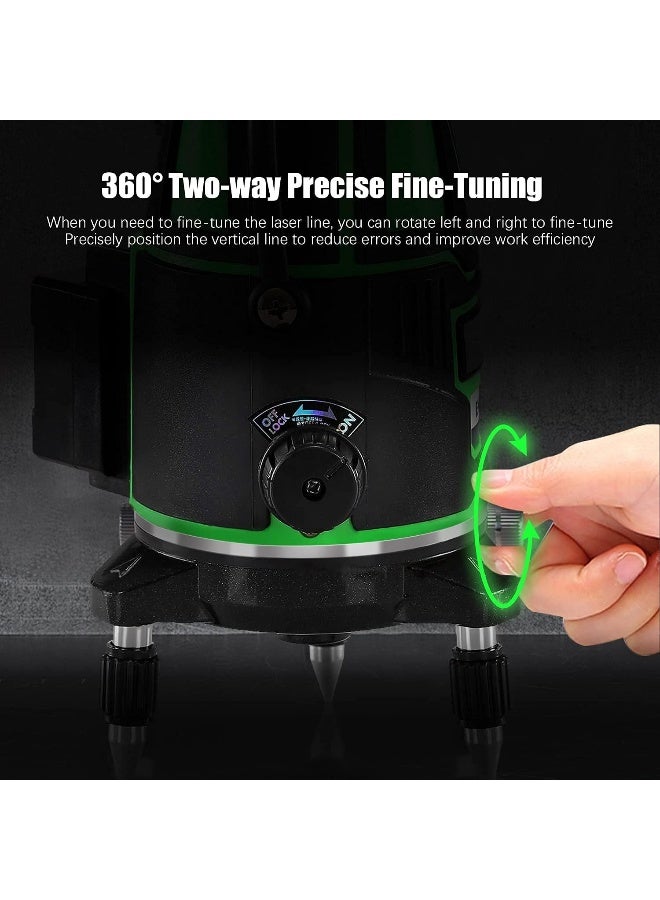 ECVV - Laser Level 5 Lines Green Light Professional Cross Marking Meter Self-Leveling Horizontal Vertical Laser Ruler Spirit Level 5 Lines - Image 1