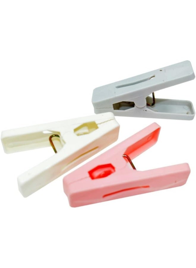 ECVV Colorful Plastic Clothespins - Heavy Duty Laundry Clothes Pins Clips Pegs, Drying Line Pegs Small Colored Clothes Pins for Outdoor, Clothesline Crafts Picture Clips Food Package Clips | 24 PIECES Assorted - Image 2