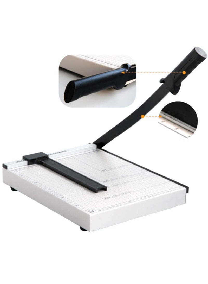 ECVV Paper Cutter Guillotine A4 Paper Trimmer Heavy Duty Photo Cutter 12 Inch Cut LengthA4 White - Image 1