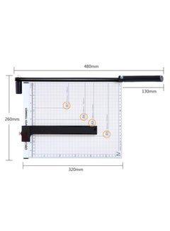 ECVV Paper Cutter Guillotine A4 Paper Trimmer Heavy Duty Photo Cutter 12 Inch Cut LengthA4 White  - Image 2