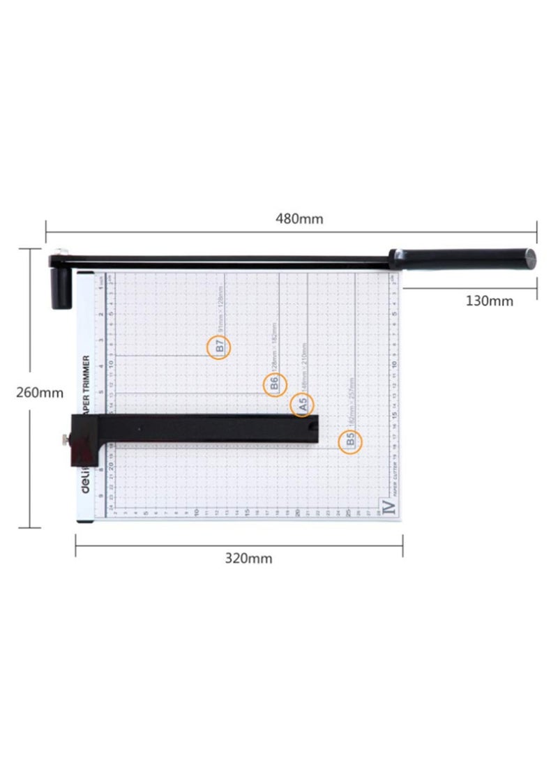 ECVV Paper Cutter Guillotine A4 Paper Trimmer Heavy Duty Photo Cutter 12 Inch Cut LengthA4 White - Image 2