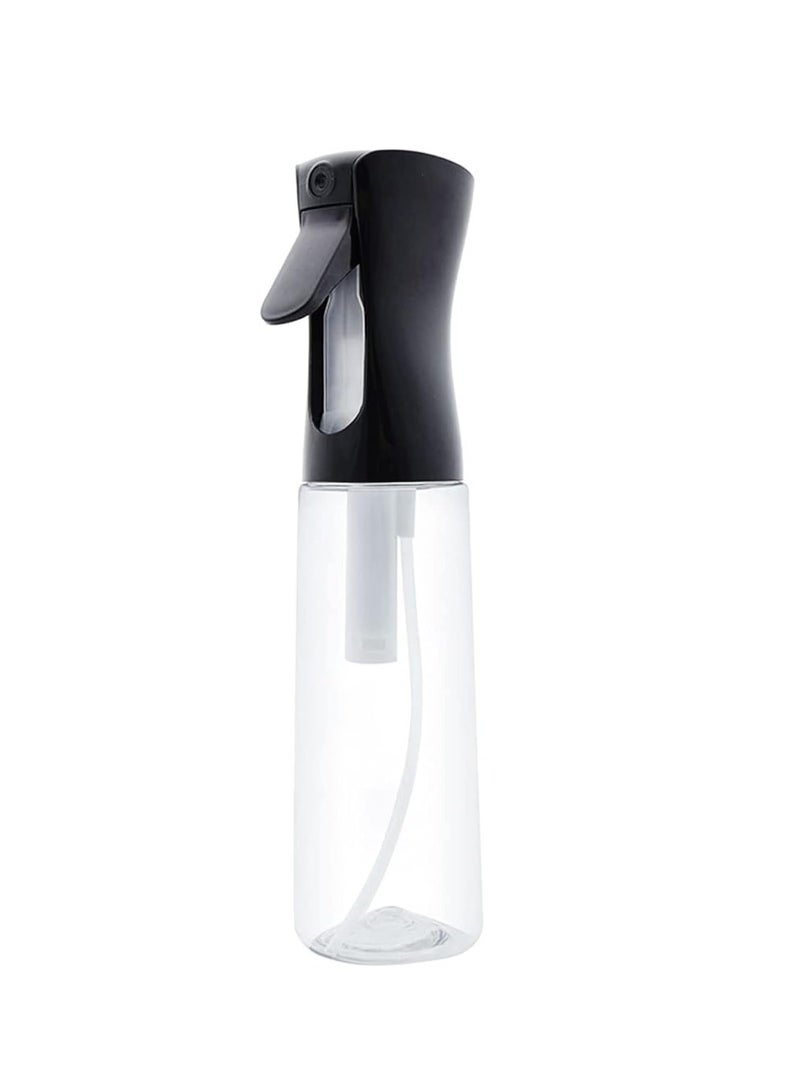 ECVV Spray Bottle Plastic Empty Hair Mist Sprayer Ultra Fine Water Mister for Hairstyling Cleaning Salons Plants Pet Care (300ml, Transparent Black) - Image 1