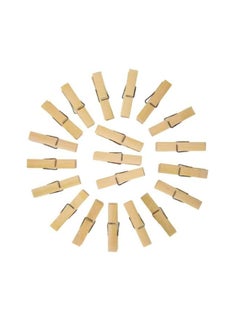 ECVV ECVV® Bamboo Clothespins | Bamboo Pegs Clothes Pegs Wood urable Hanging Clips for Home Clothes Windproof Supplies | 80 Pieces 6cm x 1.2cm Brown (80 Pcs)  - Image 1