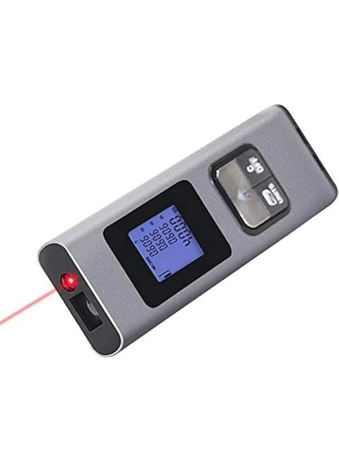 ECVV Mini Digital Laser Rangefinder 40M Distance Meter Tape Laser Distance Meter Range Finder For Measure Distance, Area And Volume Grey - Image 1