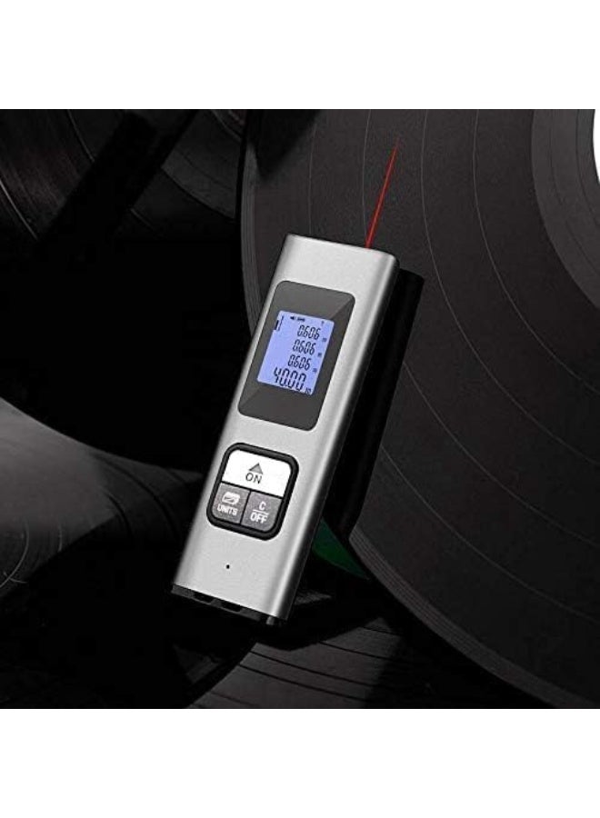 ECVV Mini Digital Laser Rangefinder 40M Distance Meter Tape Laser Distance Meter Range Finder For Measure Distance, Area And Volume Grey - Image 4