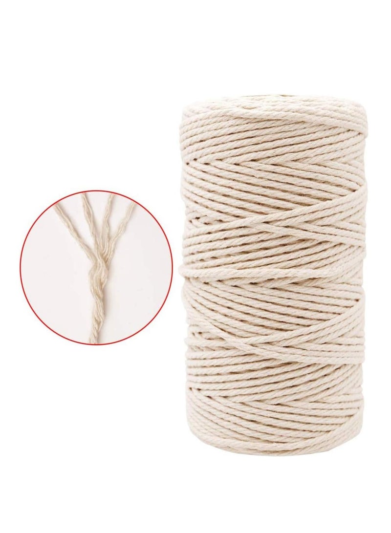 إي سي في في 3 MM Macrame Cord,Strong Food Safe Cotton Cooking String for Tying Meat, Baking, DIY Crafts, Gifts Making Sausage and Packaging Decoration 100 M Kitchen Bakers String - Image 5