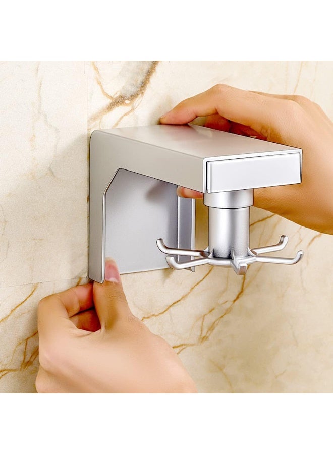 ECVV ECVV Multi-Purpose Kitchen Hooks: 360° Rotatable Rack for Organized Storage & Spoon Hanger Accessories Silver  - Image 5
