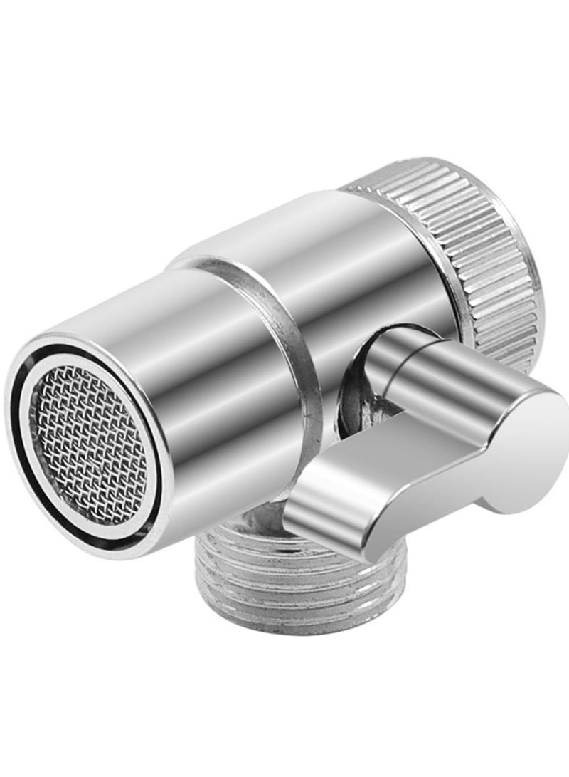 إي سي في في Kitchen Faucet Diverter Valve with Aerator Utility Sink Bathroom Faucet To G1/2 Hose Adapter Brass Bath Faucet Water Filter Replacement for Switch Water Connector to Bidet Shower  - Image 1
