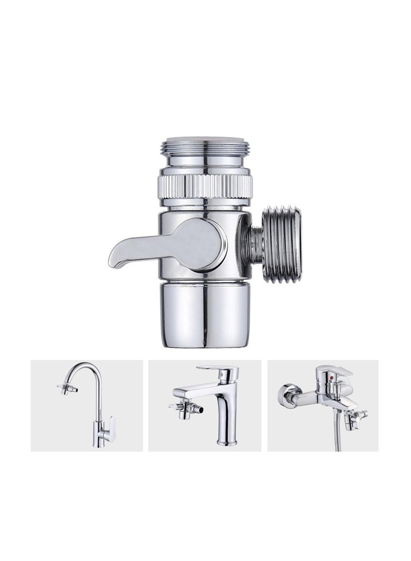 إي سي في في Kitchen Faucet Diverter Valve with Aerator Utility Sink Bathroom Faucet To G1/2 Hose Adapter Brass Bath Faucet Water Filter Replacement for Switch Water Connector to Bidet Shower  - Image 3