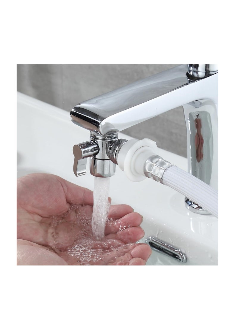 إي سي في في Kitchen Faucet Diverter Valve with Aerator Utility Sink Bathroom Faucet To G1/2 Hose Adapter Brass Bath Faucet Water Filter Replacement for Switch Water Connector to Bidet Shower  - Image 5