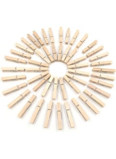 ECVV 60-Piece Natural Wooden Clothes Pins, Sturdy Small Wood Clothespin, Photo Paper Peg Pin, Craft Clips for Home School Arts Crafts Decoration Brown  - Image 4