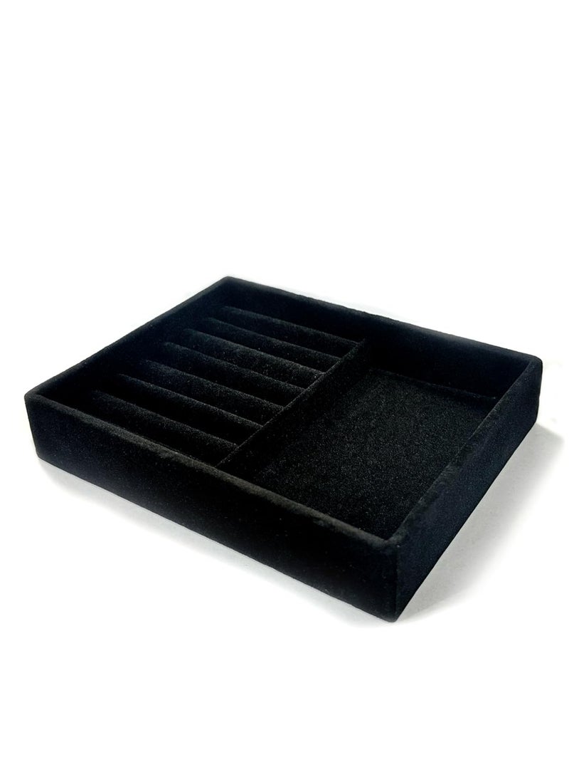 إي سي في في Velvet Jewelry Tray Organizer 110 characters - Black Black  - Image 1