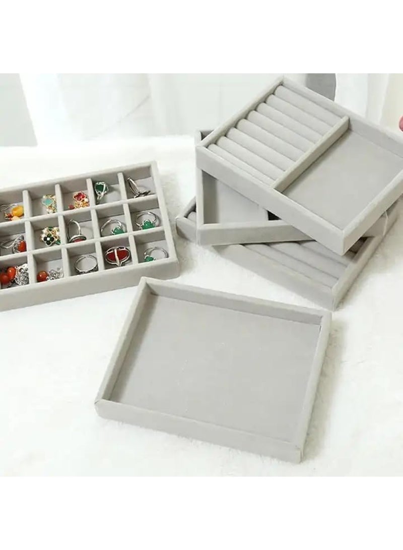 إي سي في في Velvet Jewelry Tray Organizer 110 characters - Black Black  - Image 5