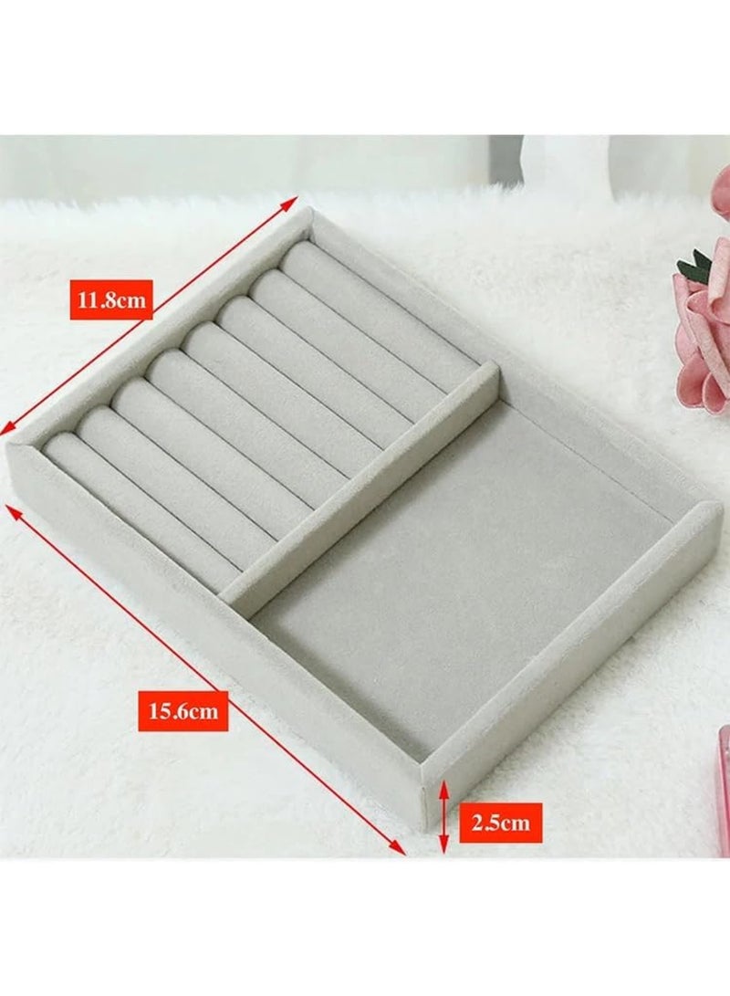 إي سي في في Velvet Jewelry Tray Organizer 110 characters - Black Black  - Image 4