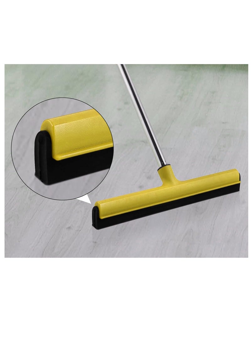 ECVV Squeegee Broom for Floor Rubber Squeegee with Long Handle for Bathroom Tile, Garage Concrete, Deck, Shower Glass, Window Cleaning, Heavy Duty Household Floor Wiper - Image 3