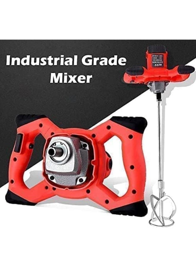 ECVV Handheld Mixer 2400W Industrial Grade Mixer 6 Gear Adjustable Speed Control Paint Cement Plaster Mortar Coating Powder Mixer  - Image 5