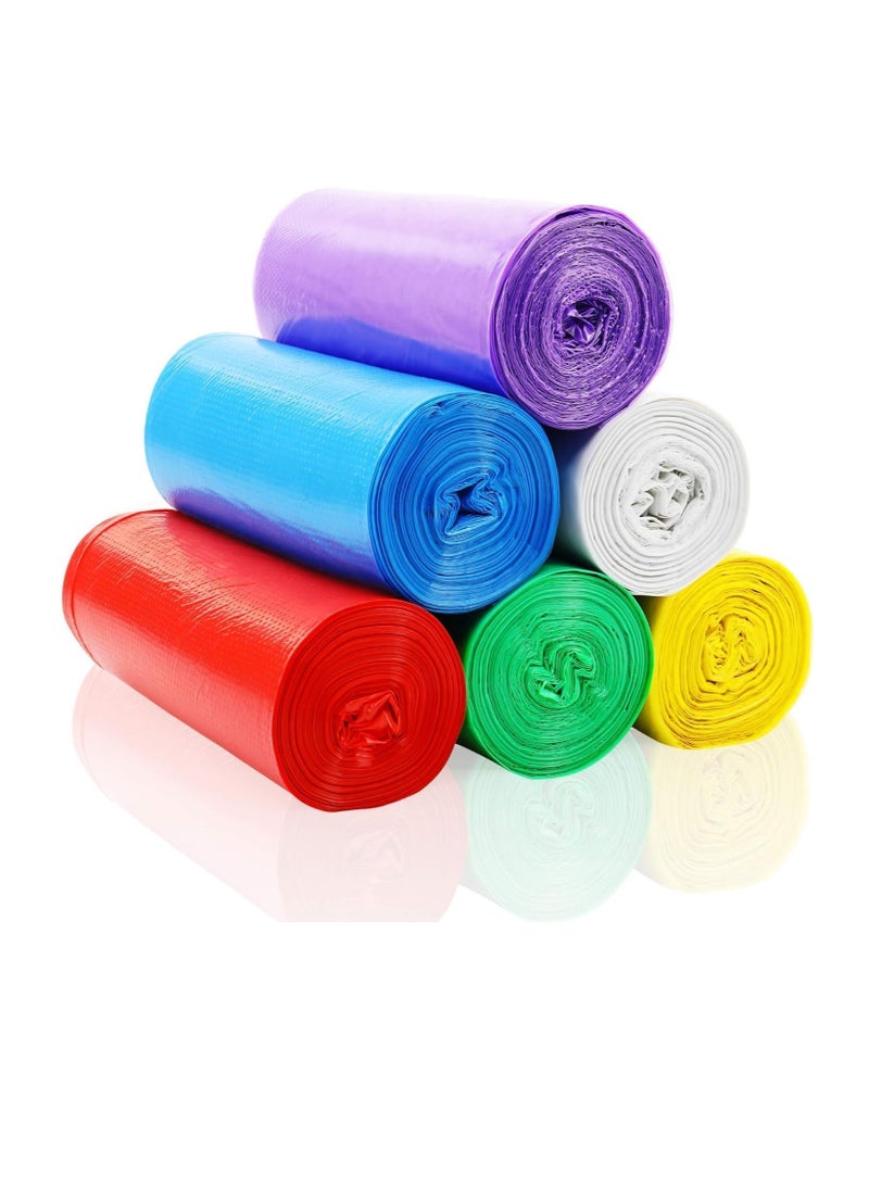 ECVV Garbage Bags 45x50cm (10 Rolls, 250 Bags) Bio-Degradable Plastic Disposal Garbage Bag Small, Bin Liners for Home, Kitchen & Offices, Mix Color Mix Colour 10 Rolls, 250Bags 45x50cmcm - Image 1