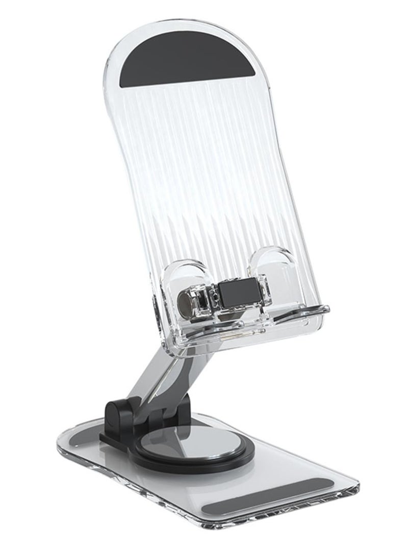 إي سي في في Phone Holder Transparent Mobile Phone Folding Desktop Stand Flexible Bracket Tablet Desk Holder  - Image 1