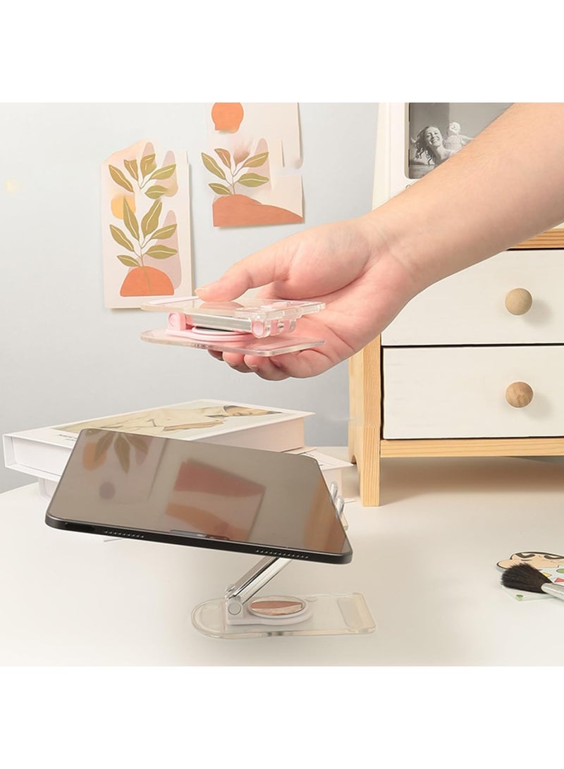إي سي في في Phone Holder Transparent Mobile Phone Folding Desktop Stand Flexible Bracket Tablet Desk Holder  - Image 5