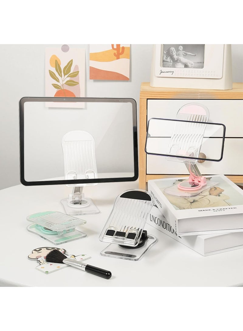 إي سي في في Phone Holder Transparent Mobile Phone Folding Desktop Stand Flexible Bracket Tablet Desk Holder  - Image 2