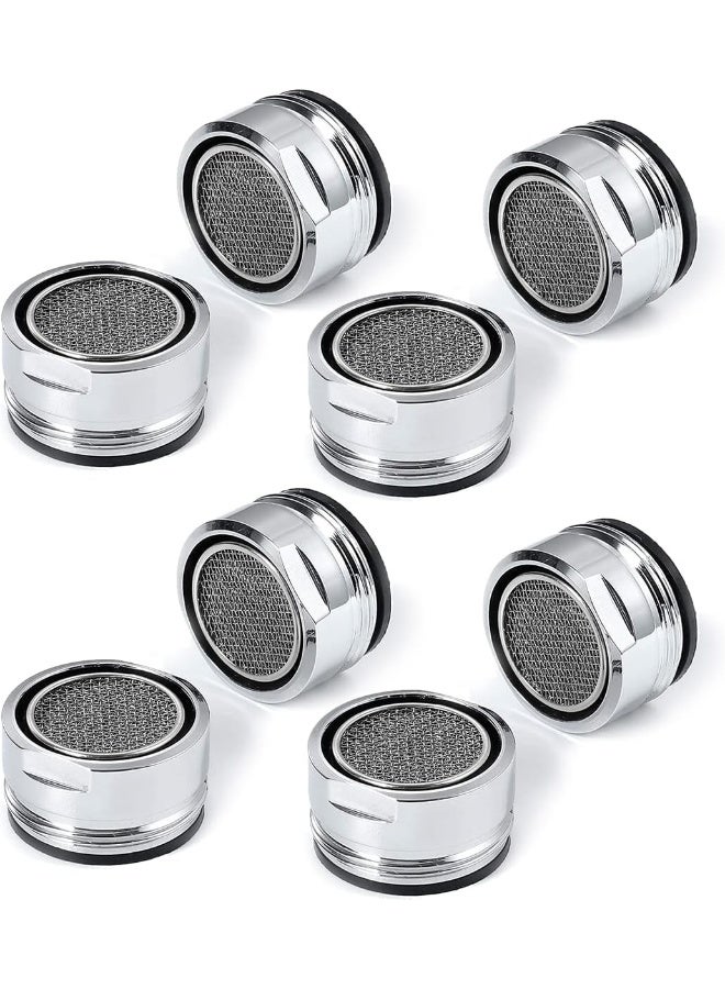 ECVV 8-Piece Faucet Aerator Universal Size Water Tap Aerators Insert Replacement Parts, Water Saving Flow Restrictor Sink Aerators for Bathroom Kitchen Silver - Image 1