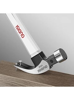 إي سي في في Heavy Claw Hammer 13OZ Nail Hammer Tool Steel Woodworking Striking Tools Magnetic Automatic Nail Suction Hammer (ROUND HEAD HAMMER) Black and Silver  - Image 2