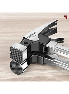 إي سي في في Heavy Claw Hammer 13OZ Nail Hammer Tool Steel Woodworking Striking Tools Magnetic Automatic Nail Suction Hammer (ROUND HEAD HAMMER) Black and Silver  - Image 4