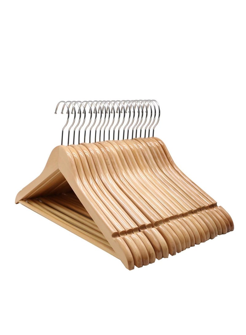 ECVV - ECVV Plastic Suit Hangers - Smooth Finish Solid Plastic Coat Hanger with Non Slip Pants Bar, Swivel Hook and Precisely Cut Notches for Camisole | Jacket | Pant | Dress Hangers | 6 PIECES Brown 6 PIECES - Image 1