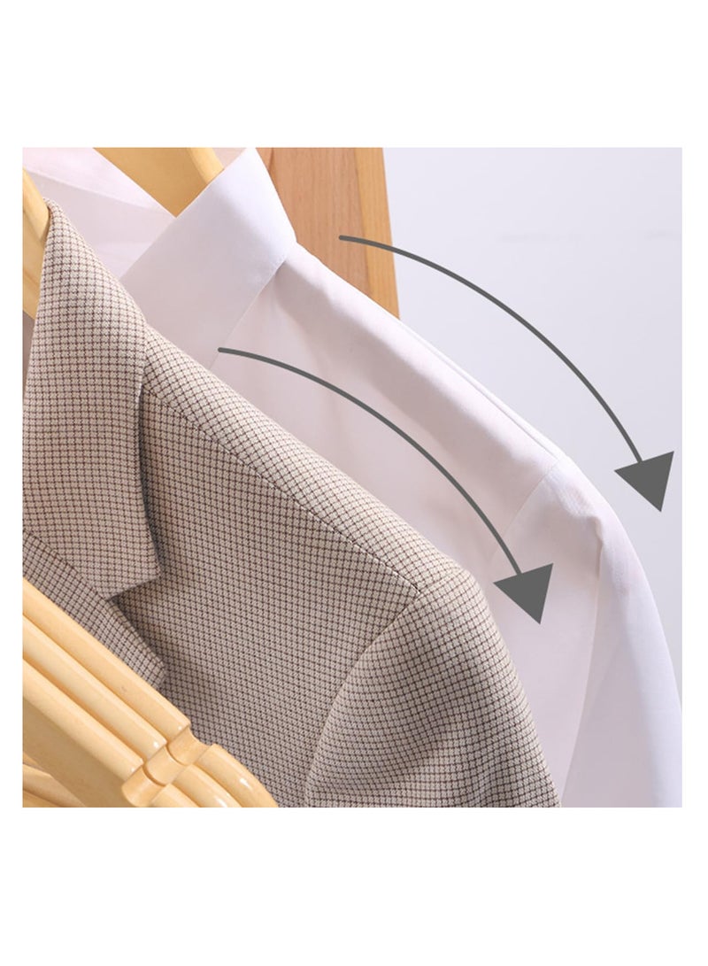 ECVV - ECVV Plastic Suit Hangers - Smooth Finish Solid Plastic Coat Hanger with Non Slip Pants Bar, Swivel Hook and Precisely Cut Notches for Camisole | Jacket | Pant | Dress Hangers | 6 PIECES Brown 6 PIECES - Image 1