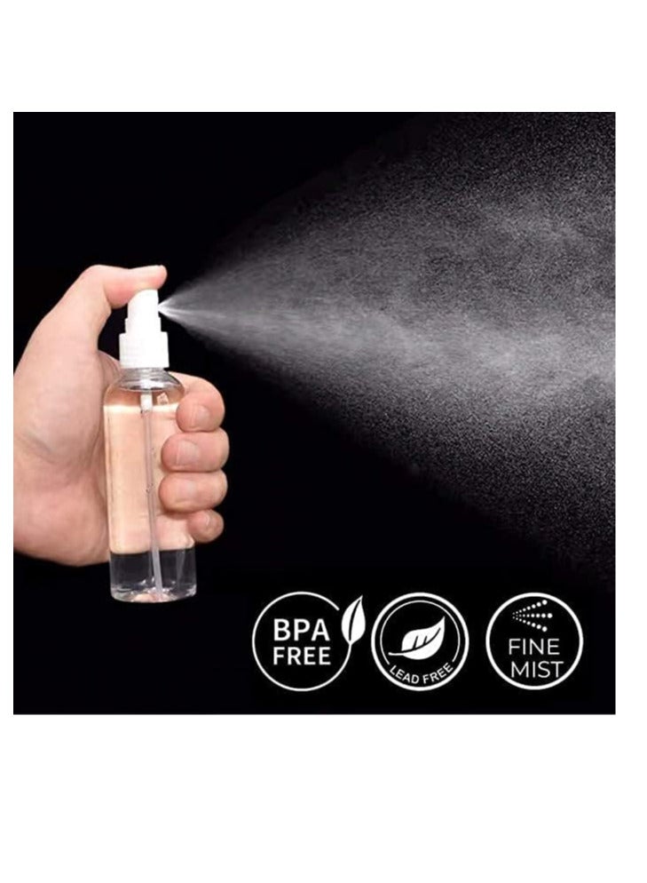 إي سي في في ECVV Extra Fine Mist Mini Clear Spray Bottles with Pump Spray Cap Refillable Reusable Empty Plastic Travel Bottles for Essential Oils,Cleaning,Perfumes 20ml (0.67oz) (1PACK)  - Image 3