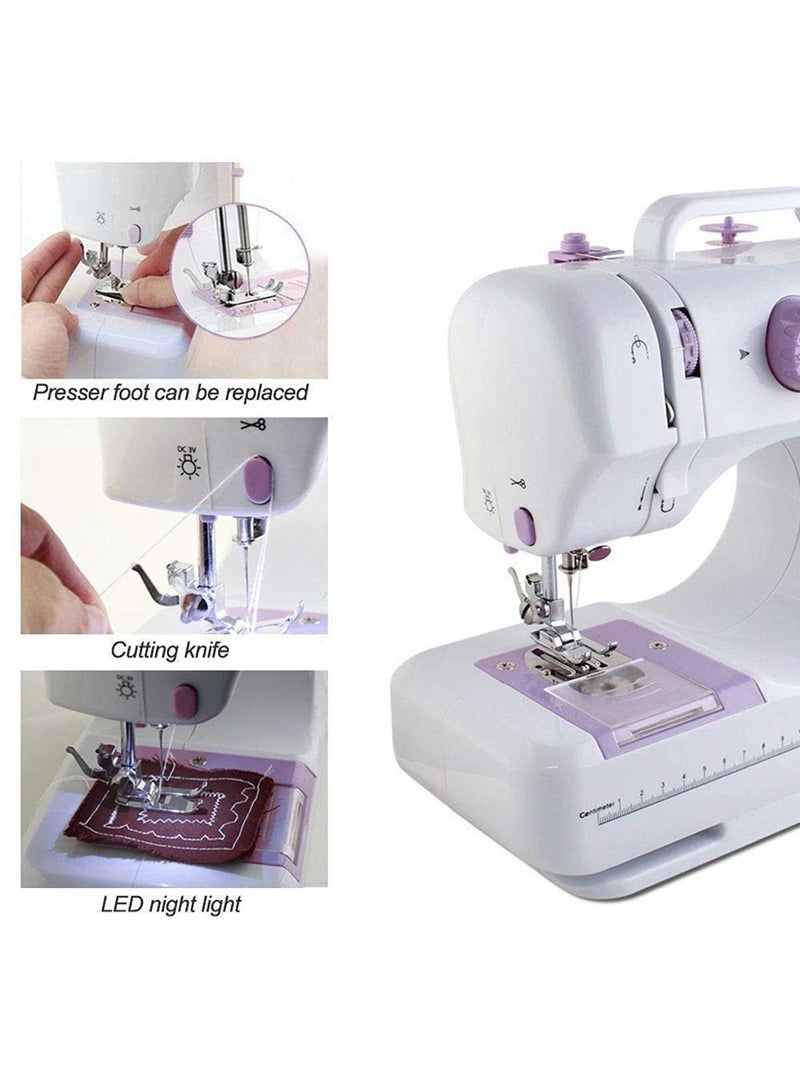 إي سي في في Portable Sewing Machine: 12 Stitches Double Speed Electric Handheld Tool  - Image 5