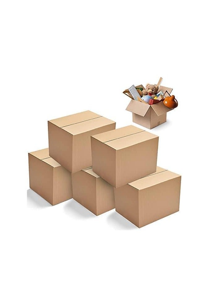 إي سي في في 5-Pack Carton Box, Cardboard, For Moving Shipping And Packing Double Wall 100% Recyclable Corrugated Cardboard Moving Boxes Brown 41x33x33cm  - Image 4