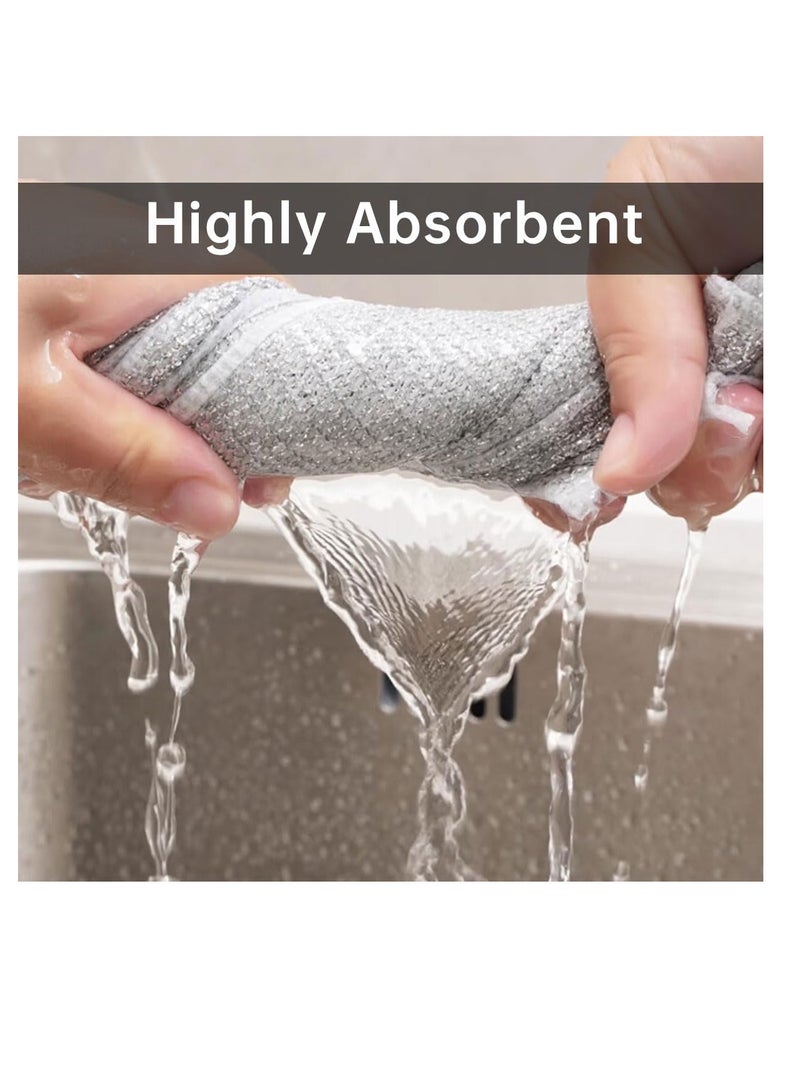 ECVV ECVV 8Pack Reusable Wire Dishcloth, Dish Scrubber Towels, Micro Mesh Cleaning Cloth, Non-Scratch Kitchen Cleaning Dishwashing Rags Rich Lather For Pan, Pot, Bowl, Stove,Kitchen Grime - Image 2