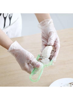 ECVV ECVV 200 Pcs Disposable Vinyl Gloves Transparent Clear Plastic Gloves Food Safe Gloves Powder-Free Latex-Free for Cooking House cleaning Food Prep - Large Clear  - Image 3