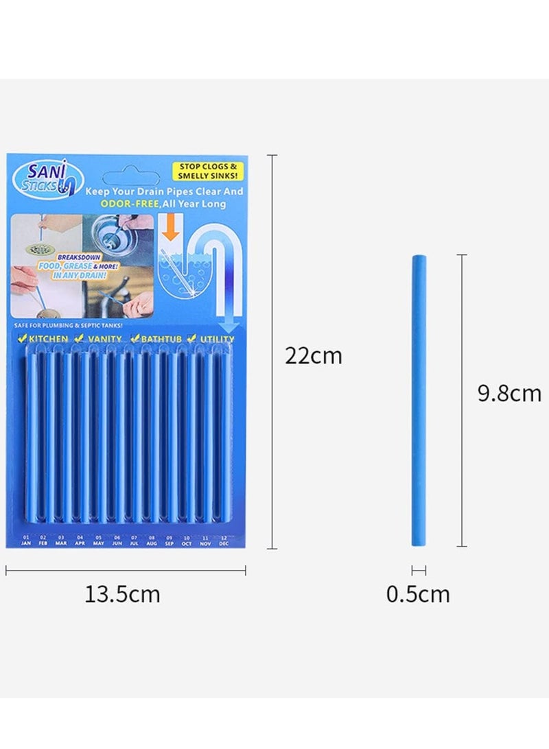 إي سي في في - Drain Cleaner Sticks, Sink Deodorizer, 48pcs Drain Cleaner Freshener for Clogs Kitchen Bathroom Toilet Sinks Non-Fragile for Preventing Clogs Odor Free Clear Blocked Sinks - Image 1