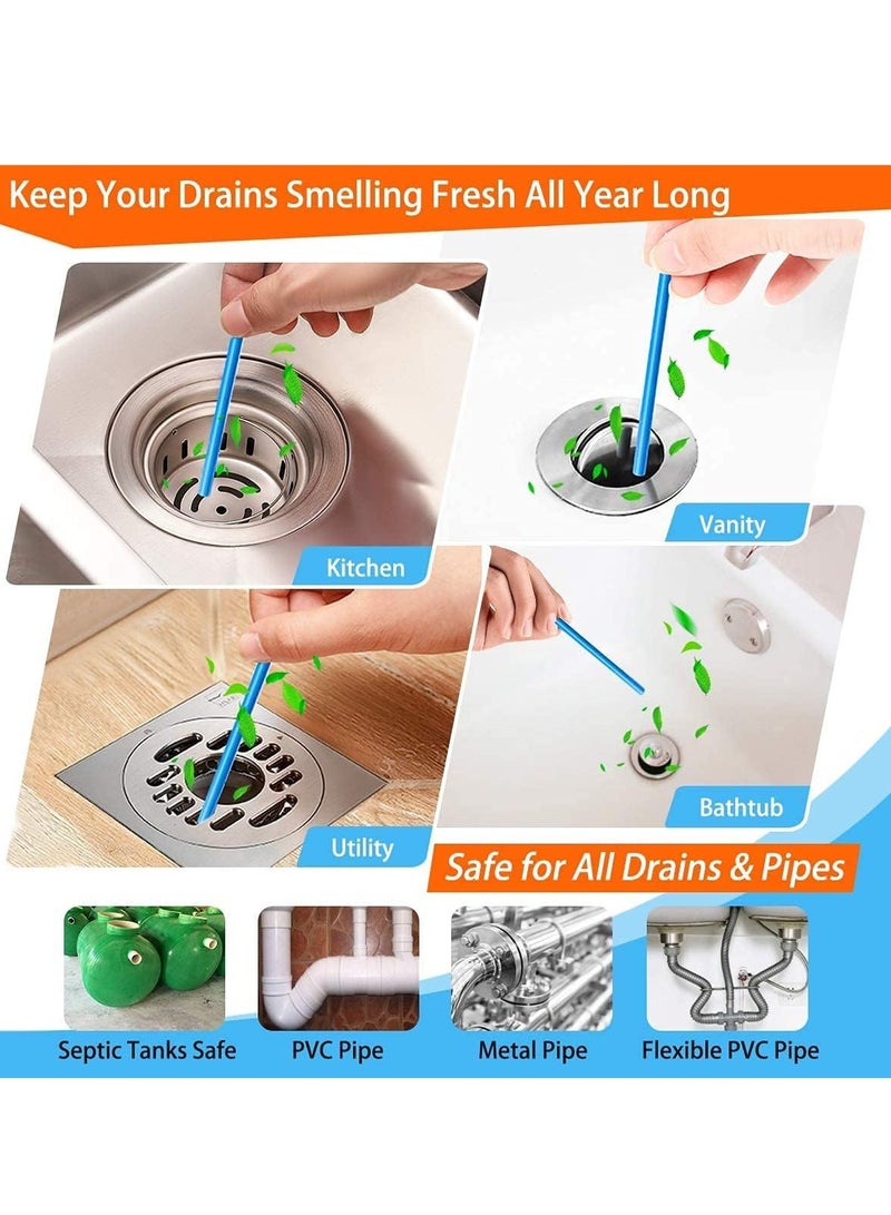 إي سي في في Drain Cleaner Sticks, Sink Deodorizer, 48pcs Drain Cleaner Freshener for Clogs Kitchen Bathroom Toilet Sinks Non-Fragile for Preventing Clogs Odor Free Clear Blocked Sinks  - Image 4