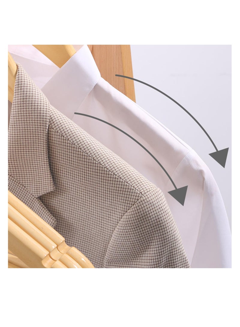 ECVV - ECVV Wooden Suit Hangers - Smooth Finish Solid Wood Coat Hanger with Non Slip Pants Bar, Swivel Hook and Precisely Cut Notches for Camisole | Jacket | Pant | Dress Hangers | 12 PIECES Brown - Image 1
