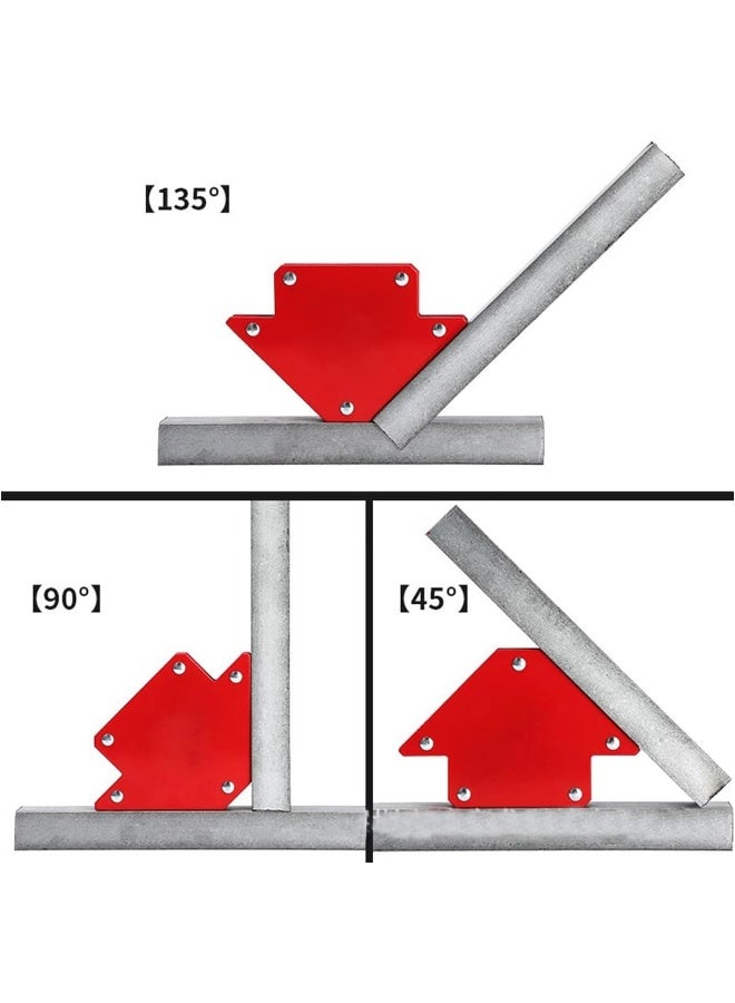 ECVV Magnetic Welding Holder 6PCS Set Angle Soldering Locator Strong Magnetic Welding Corner Holder Positioner Locator Welding Tool Accessories Red  - Image 4
