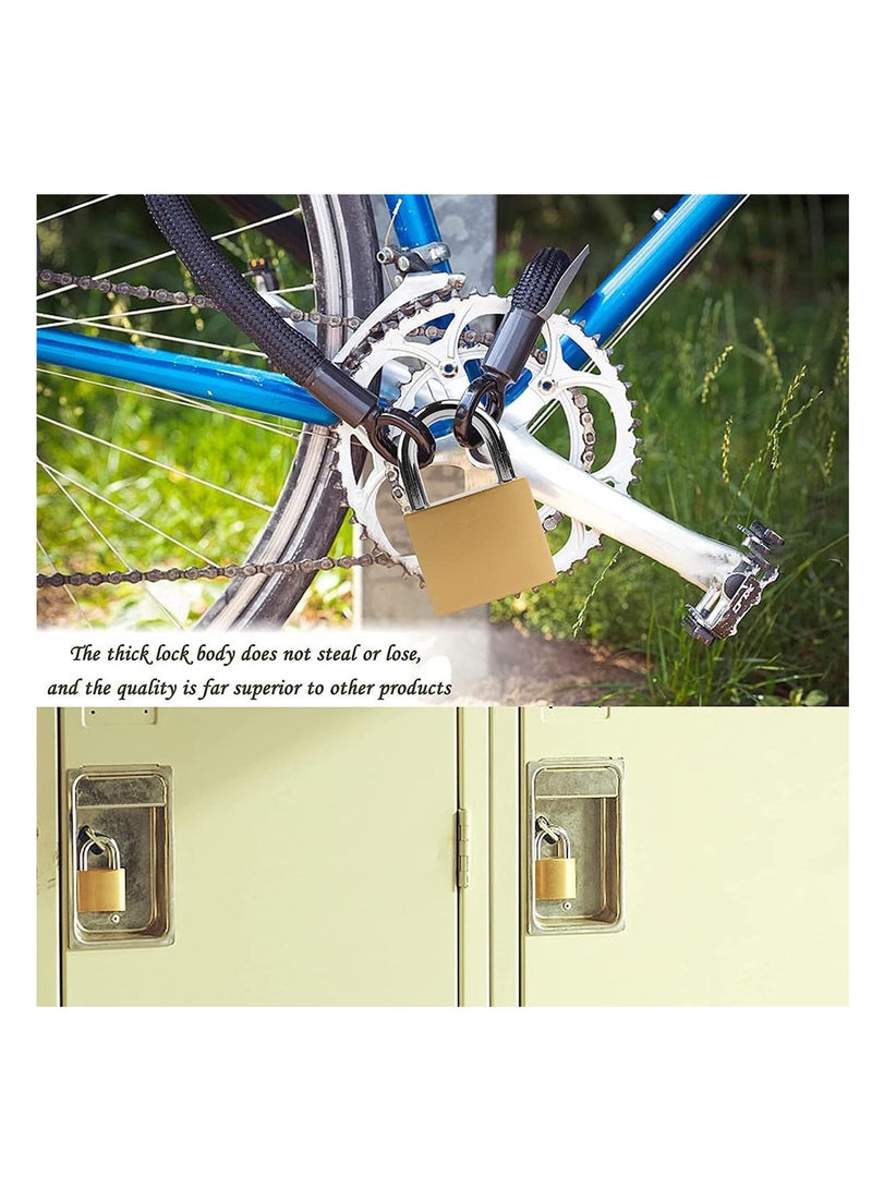 إي سي في في ECVV 1 Pack Padlock Waterproof Solid Brass Lock 75MM - Padlock with Keys for Sheds | Storage Unit | School | Gym Locker  | Toolbox | Hasp Storage | - GOLD | Fence  - Image 4